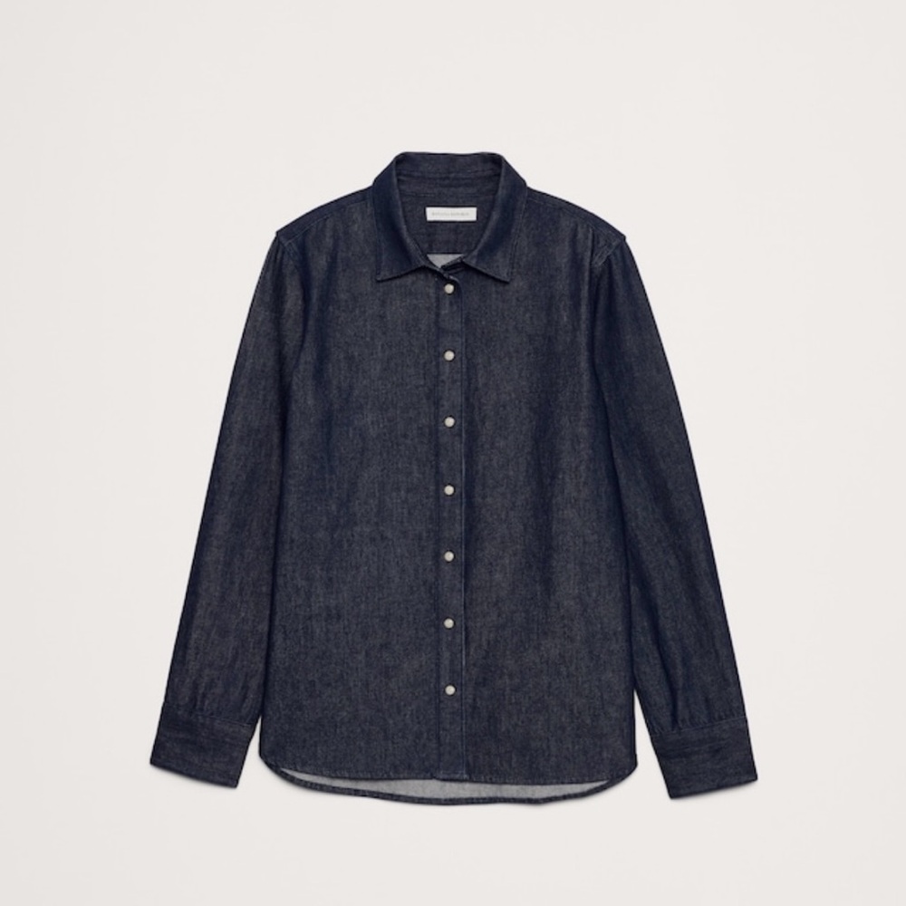 NWT-Banana Republic The Everyday Denim Shirt, Large - Picture 2 of 7